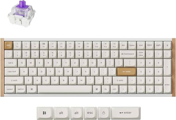 Keychron K4 HE Special Edition K4H-Q1-BO -langaton mekaaninen pelin&auml;pp&auml;imist&ouml;, Gateron Double-rail Magnetic, valkoinen