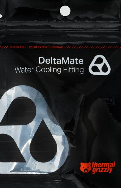 Thermal Grizzly DeltaMate Rotary T G1/4" custom-kylning, svart