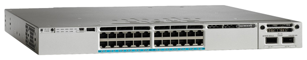 Cisco Catalyst 3850-24U-L - Kytkin - Hallinnoitu - 24 x 10/100/1000 (UPOE) - ty&ouml;p&ouml;yt&auml;, r&auml;kkiin asennettava - UPOE (800 W)