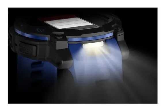 Garmin Instinct 3 45mm AMOLED tr&auml;ningsklocka, svart Bolt Blue