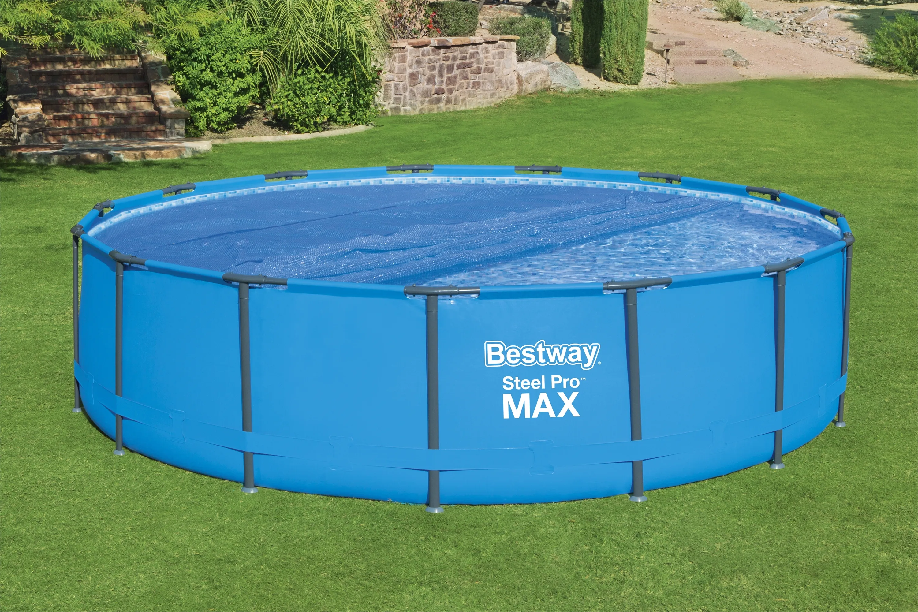 Bestway Flowclear Round Solar Pool Cover 4.62 m Blue