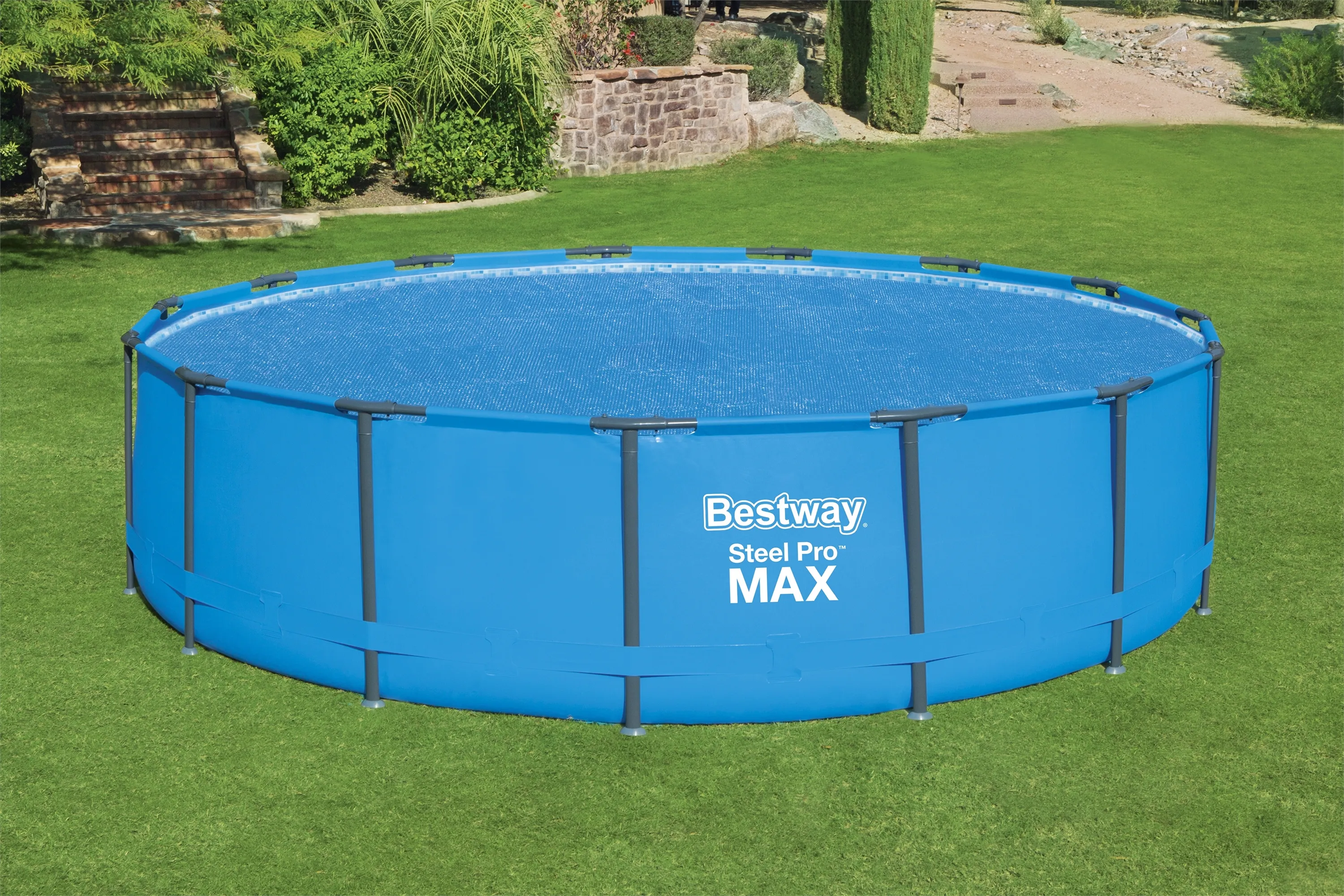 Bestway Flowclear Round Solar Pool Cover 4.62 m Blue