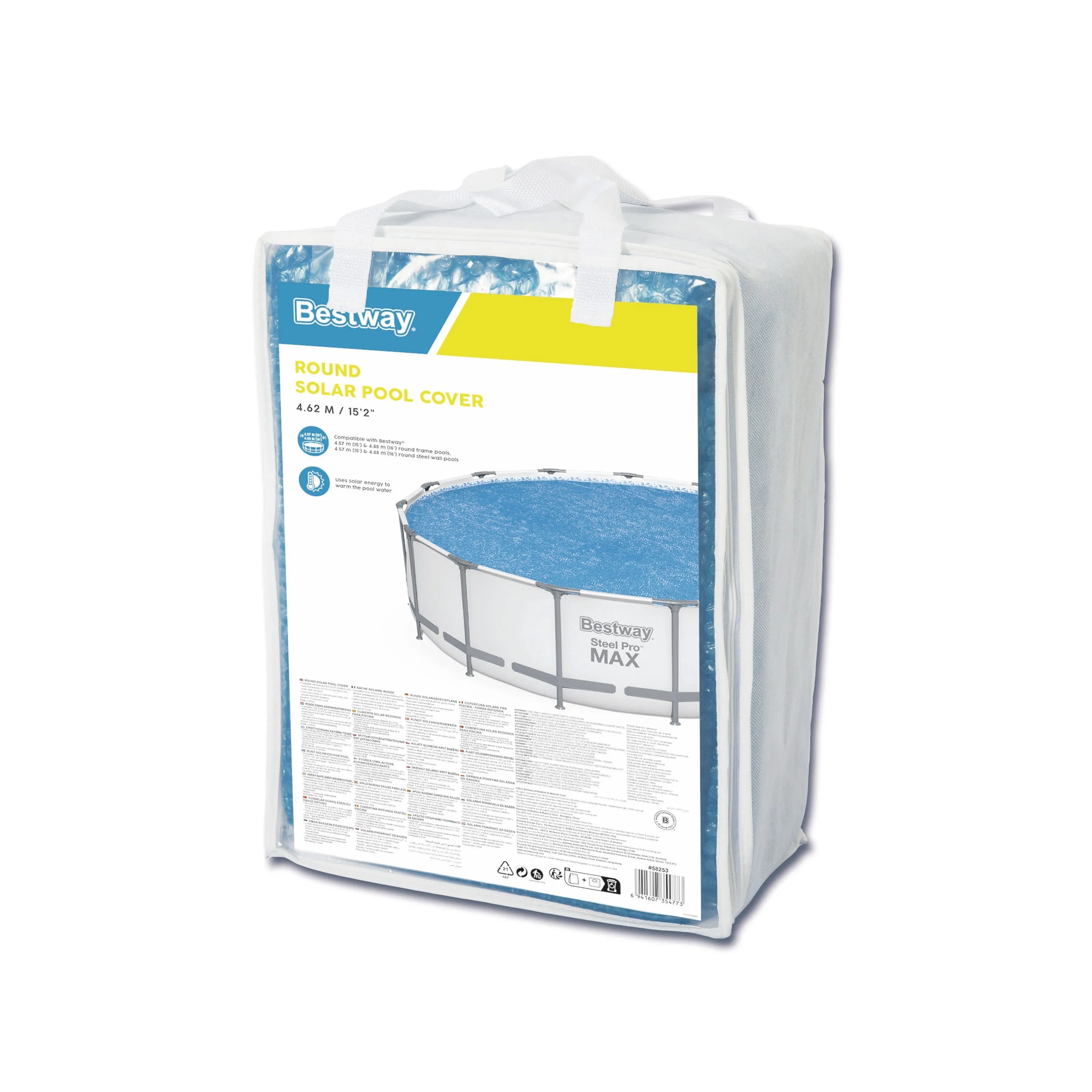 Bestway Flowclear Round Solar Pool Cover 4.62 m Blue