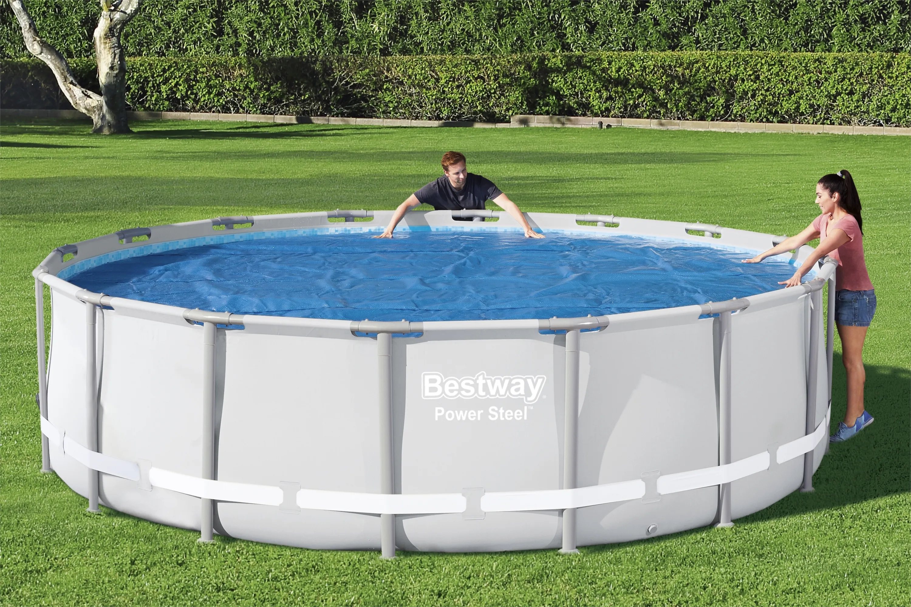Bestway Flowclear Round Solar Pool Cover 4.62 m Blue