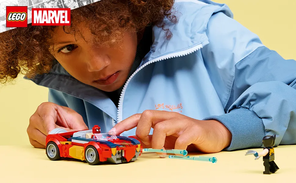 LEGO Marvel Spider-Manin auto vastaan Venomiksi muuttunut Wolverine 76336