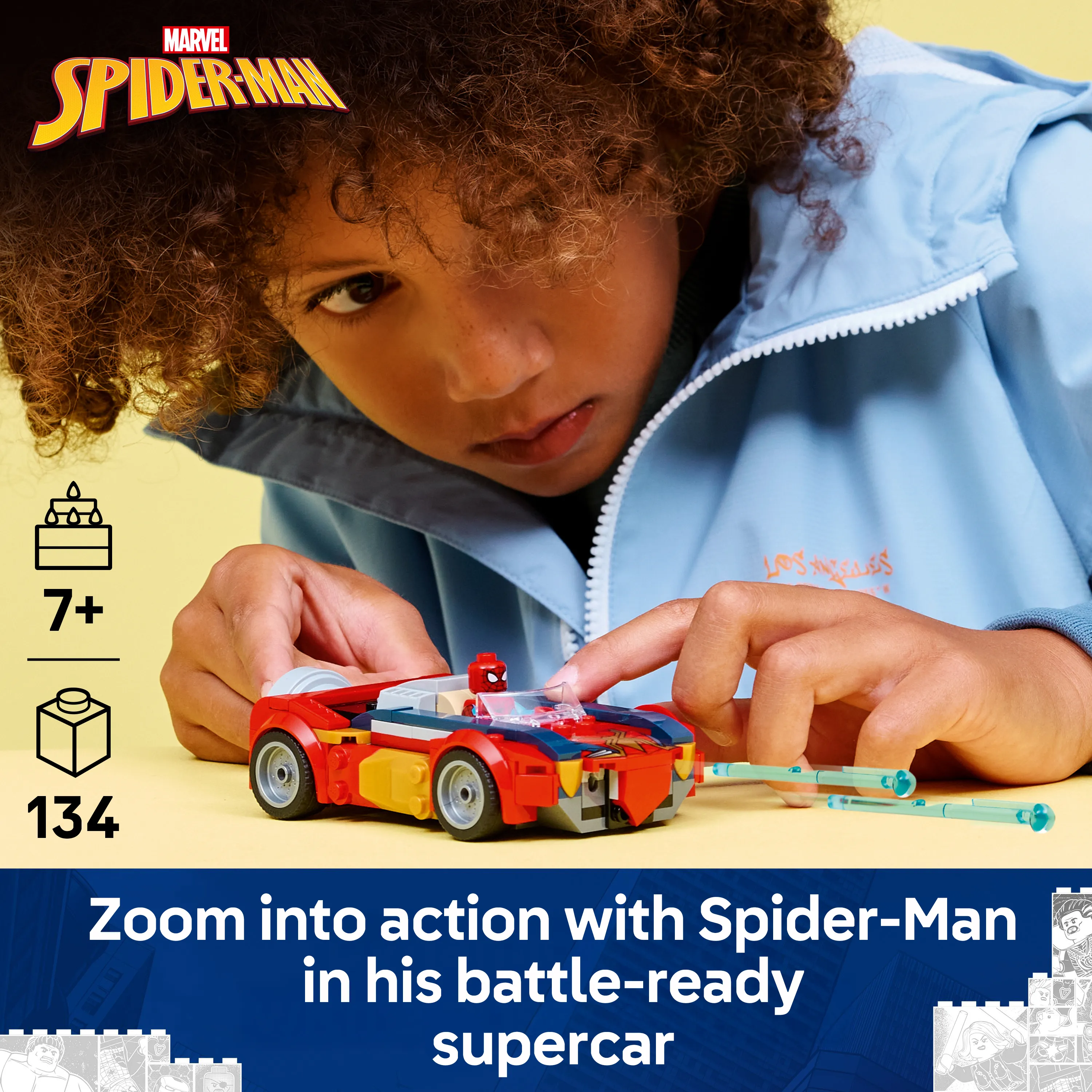 LEGO Marvel Spider-Manin auto vastaan Venomiksi muuttunut Wolverine 76336