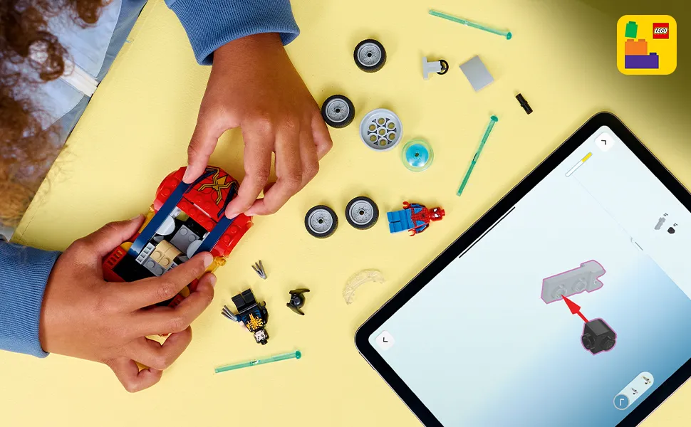 LEGO Marvel Spider-Manin auto vastaan Venomiksi muuttunut Wolverine 76336