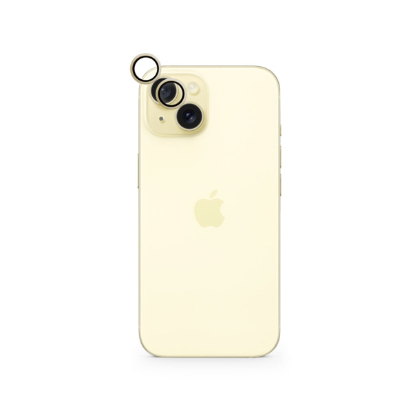 Epico Aluminium Lens, iPhone 15 / 15 Plus - Camera Lens Protector, Yellow