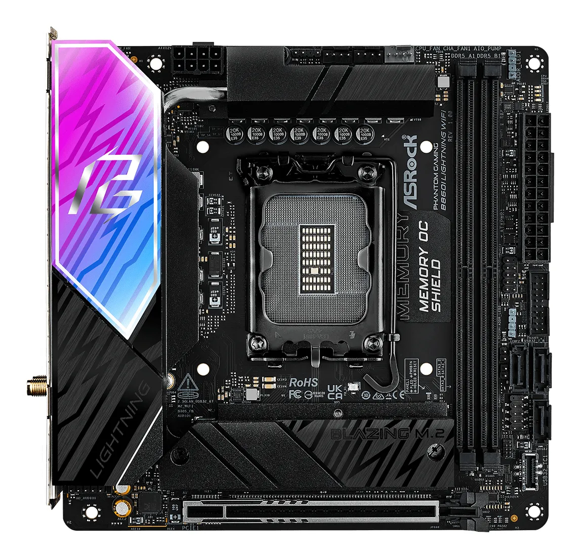 ASRock B860I Lightning WiFi 6E LGA 1851 Mini-ITX DDR5 - motherboard