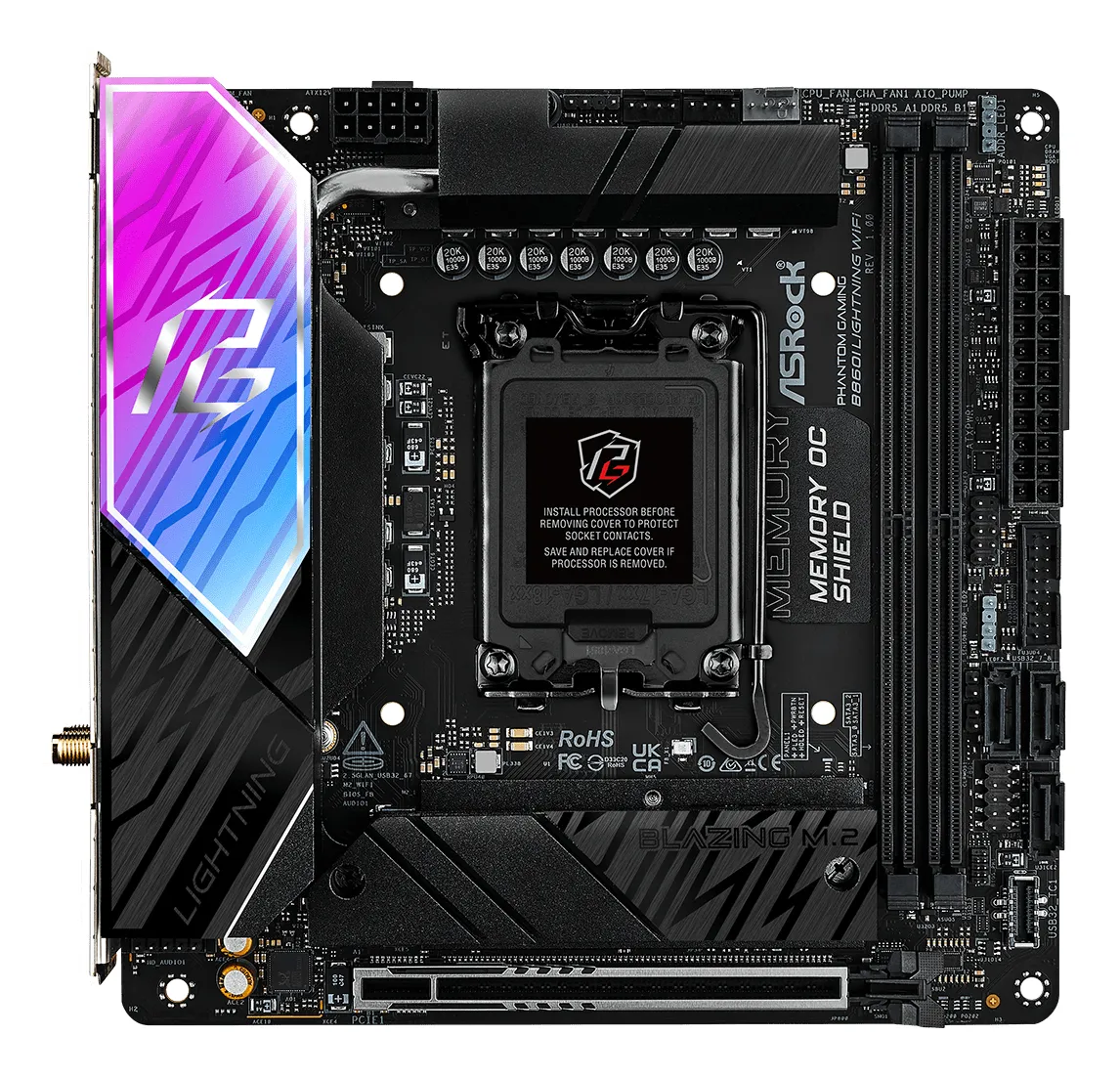 ASRock B860I Lightning WiFi 6E LGA 1851 Mini-ITX DDR5 - motherboard