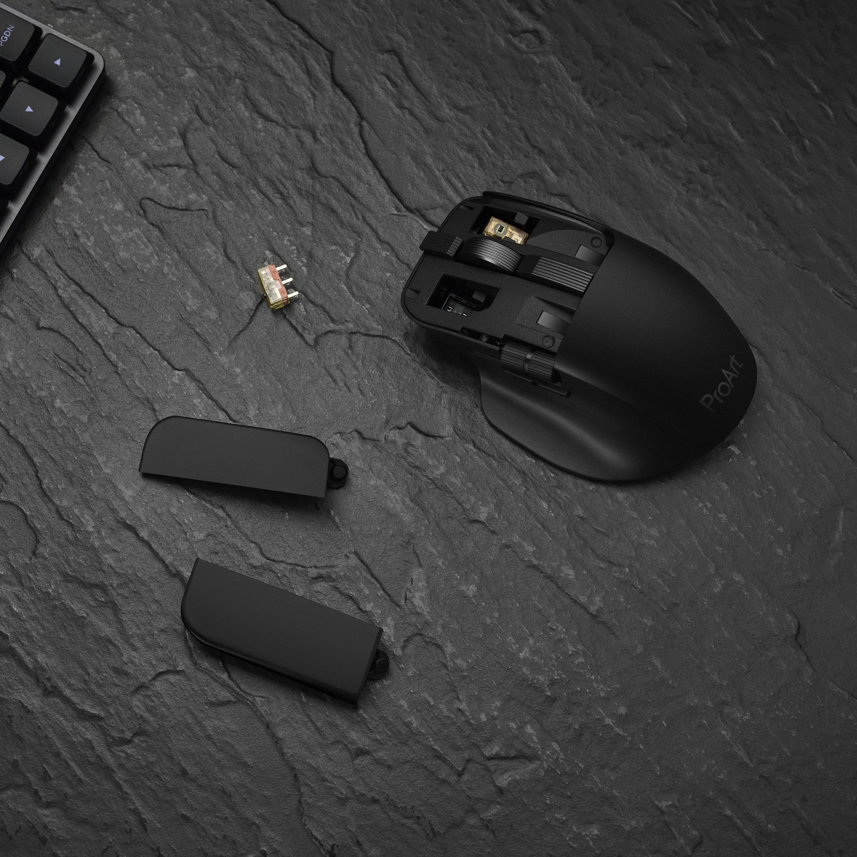 ASUS ProArt MD301 tr&aring;dl&ouml;s ergonomisk mus, svart