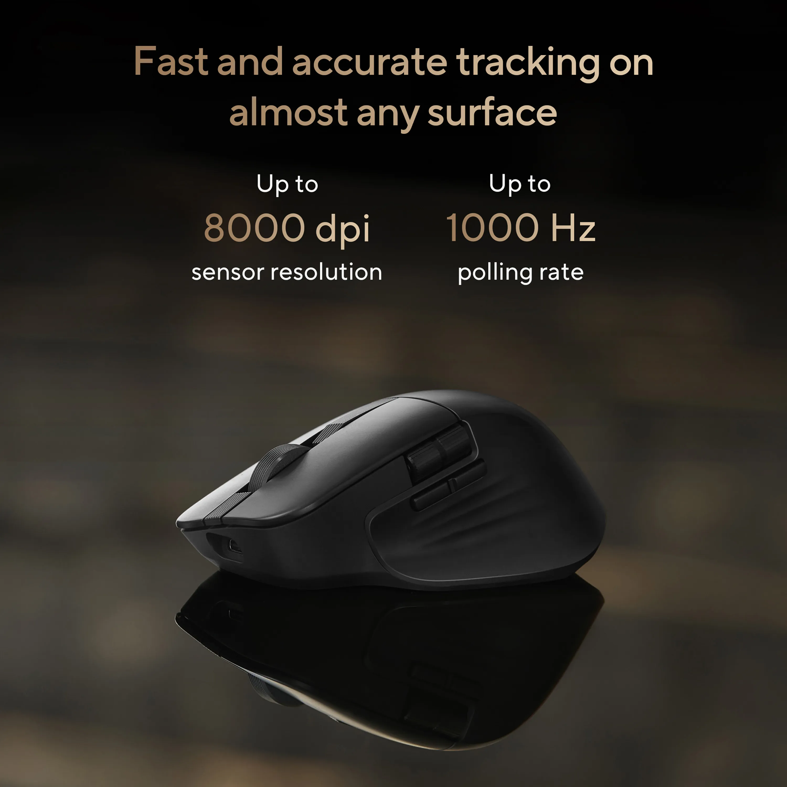 ASUS ProArt MD301 tr&aring;dl&ouml;s ergonomisk mus, svart