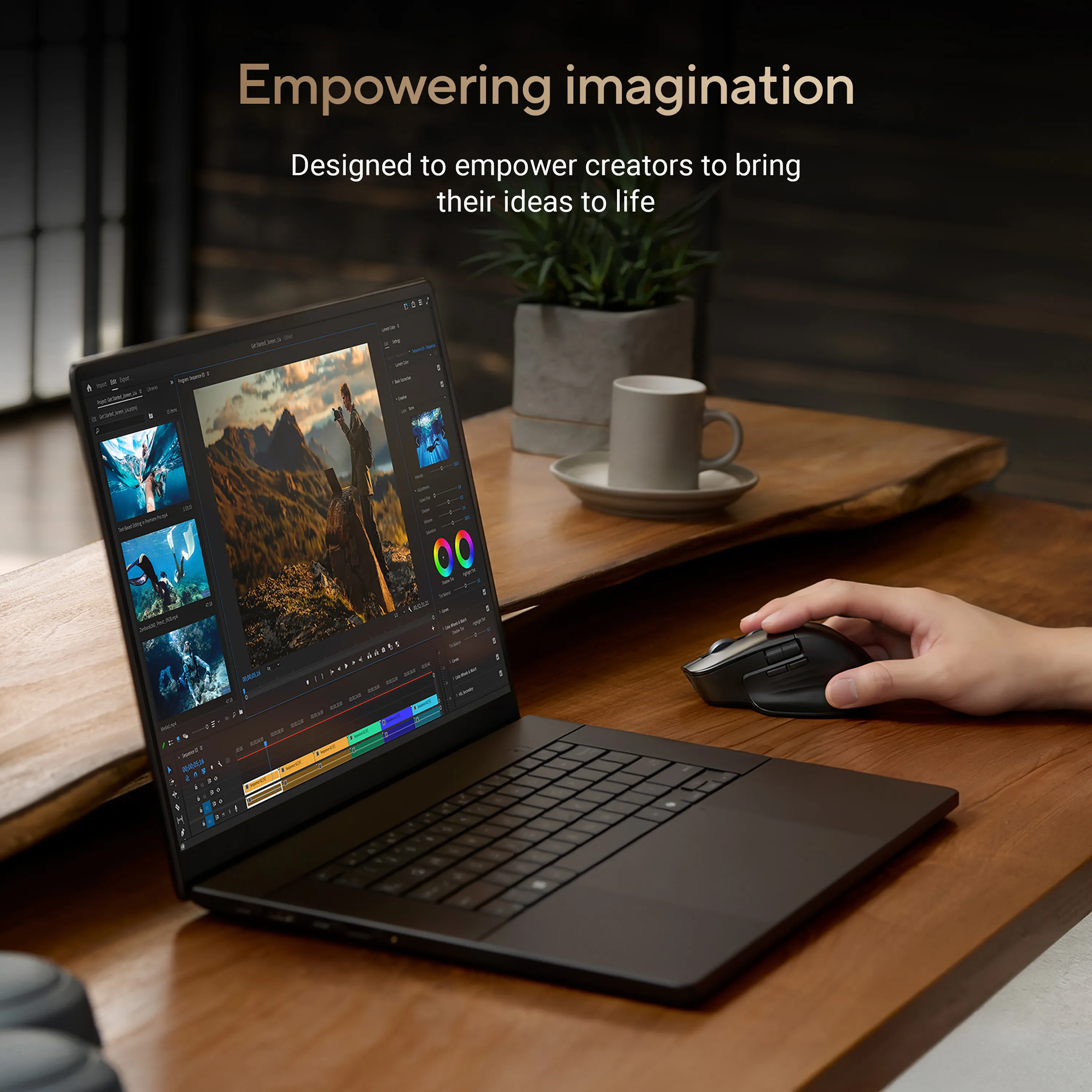 ASUS ProArt MD301 tr&aring;dl&ouml;s ergonomisk mus, svart