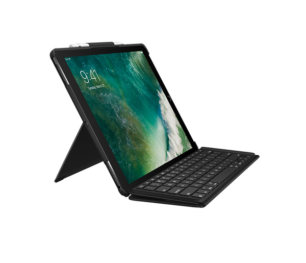 Logitech SLIM COMBO with detachable keyboard + Smart Connector f. iPad Pro 32,8cm/12.9 inch (1. + 2. generation) BLACK (PAN) NORDIC