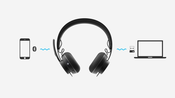 Logitech Zone Wireless Plus -wireless headset, graphite