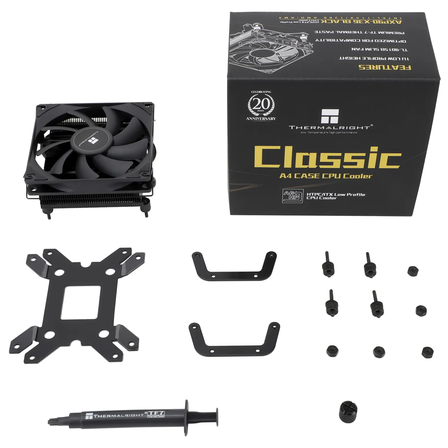 Thermalright AXP90-X36, 92 mm Low-profile CPU Cooler, Black