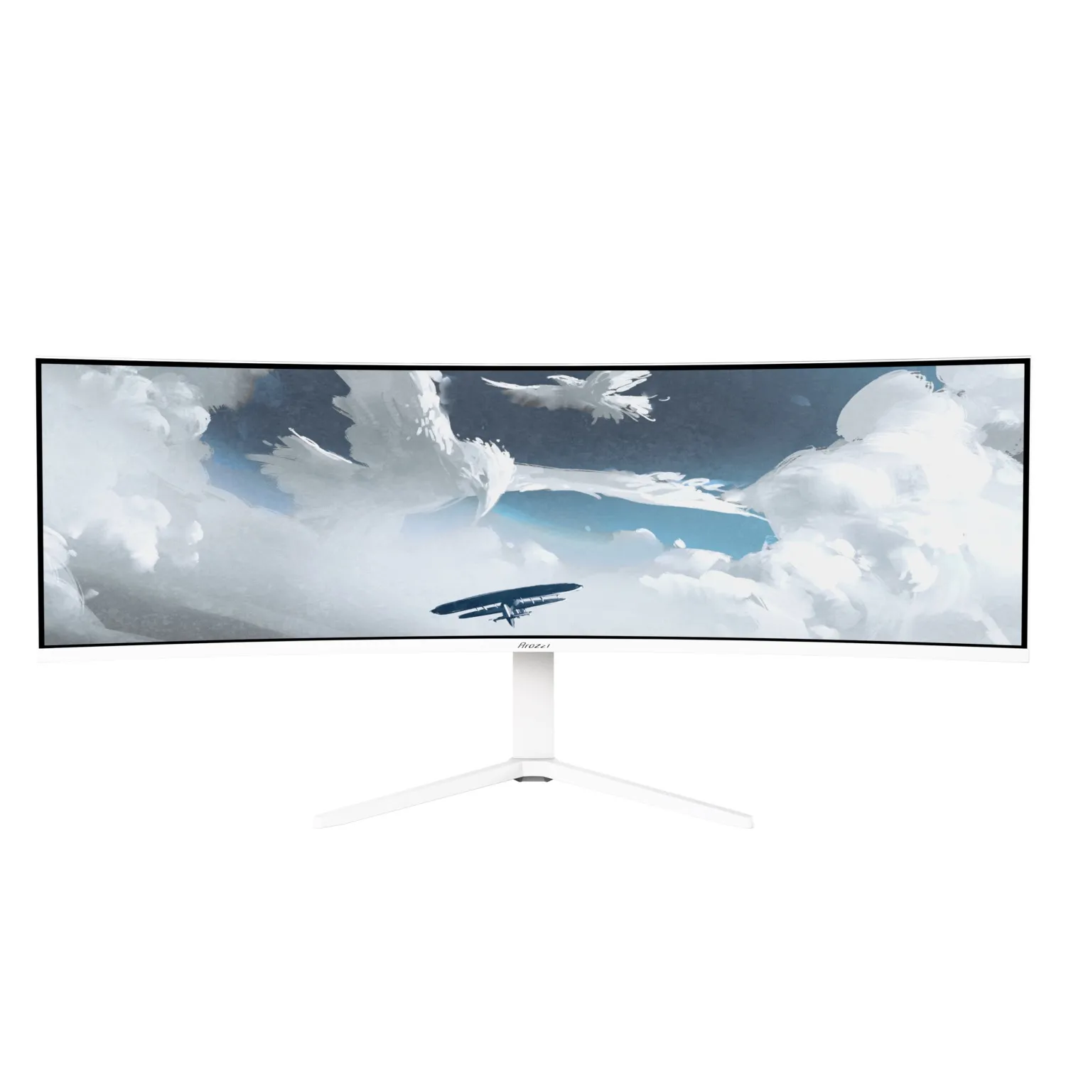 Arozzi 49&quot; Nova. UWQHD, 165Hz, 1ms, VA - curved spelsk&auml;rm, Vit