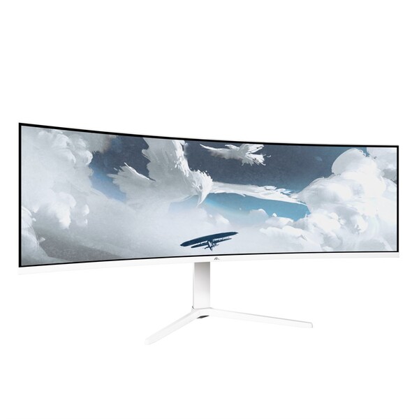 Arozzi 49" Nova. UWQHD, 165Hz, 1ms, VA - curved gaming monitor, White