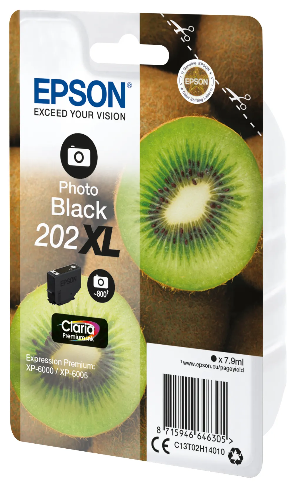 Epson 202 XL -mustekasetti, 7.9 ml, valokuvamusta