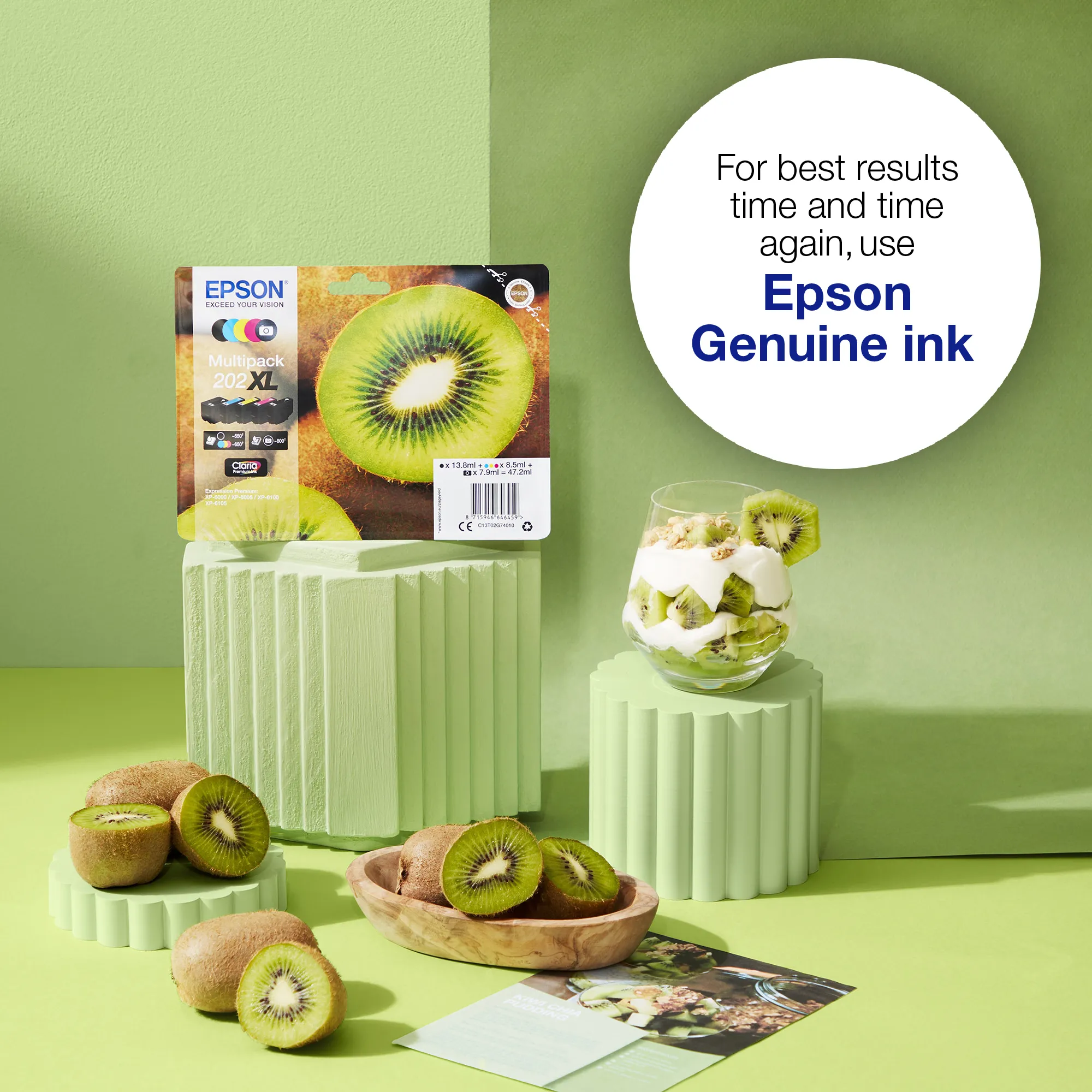 Epson 202 Kiwi -mustekasetti, 6.9 ml, musta