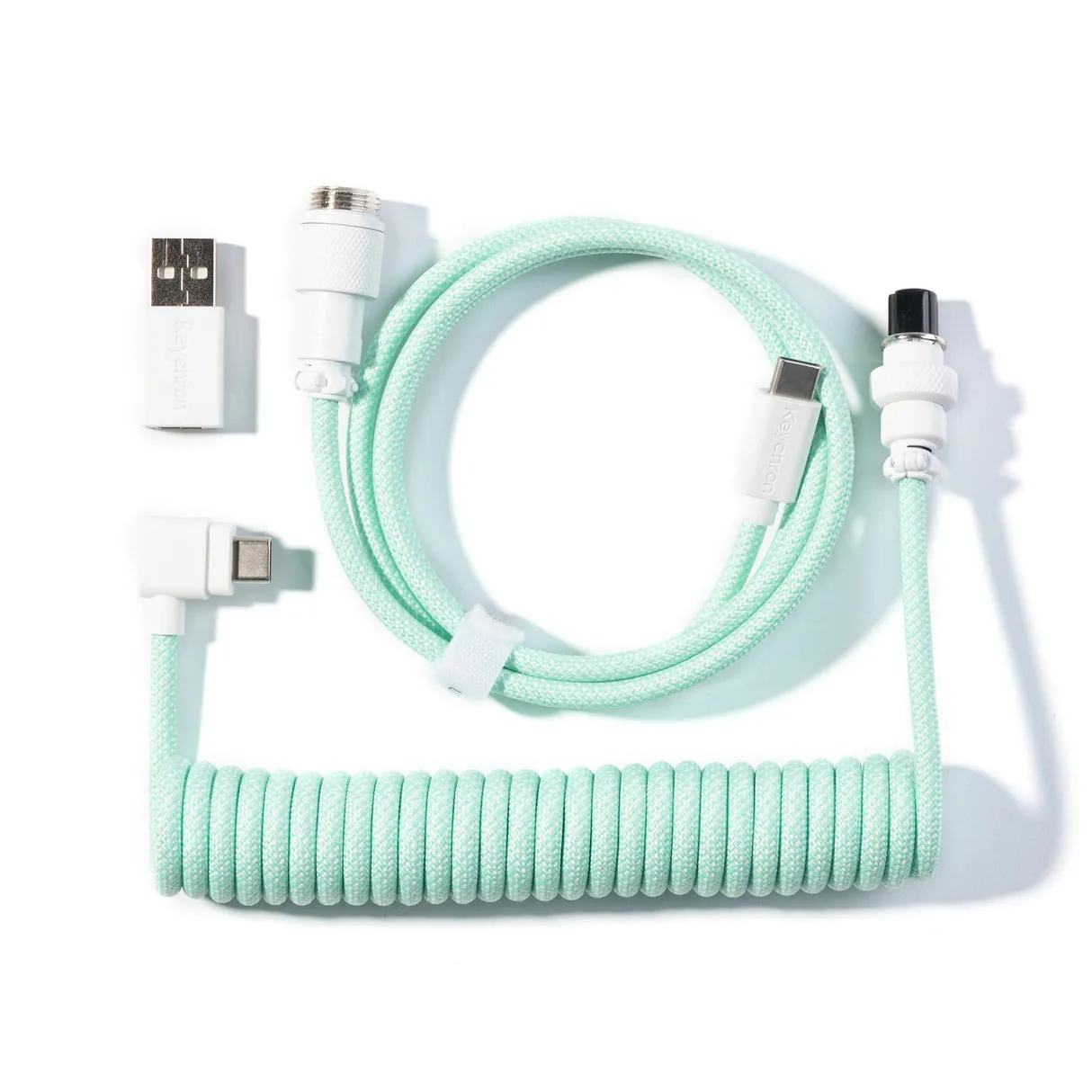 Keychron CAB-46 USB-C &ndash; USB-A -kaapeli, 1,76 m, mintunvihre&auml;