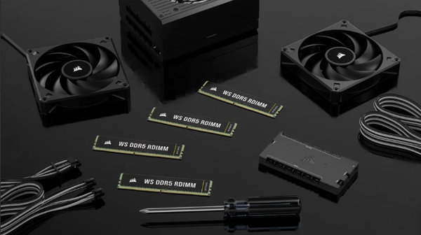 CORSAIR WS 64GB 4x16GB DDR5 6400MT/s RDIMM CL32-40-40-104 1.35V Intel XMP Memory