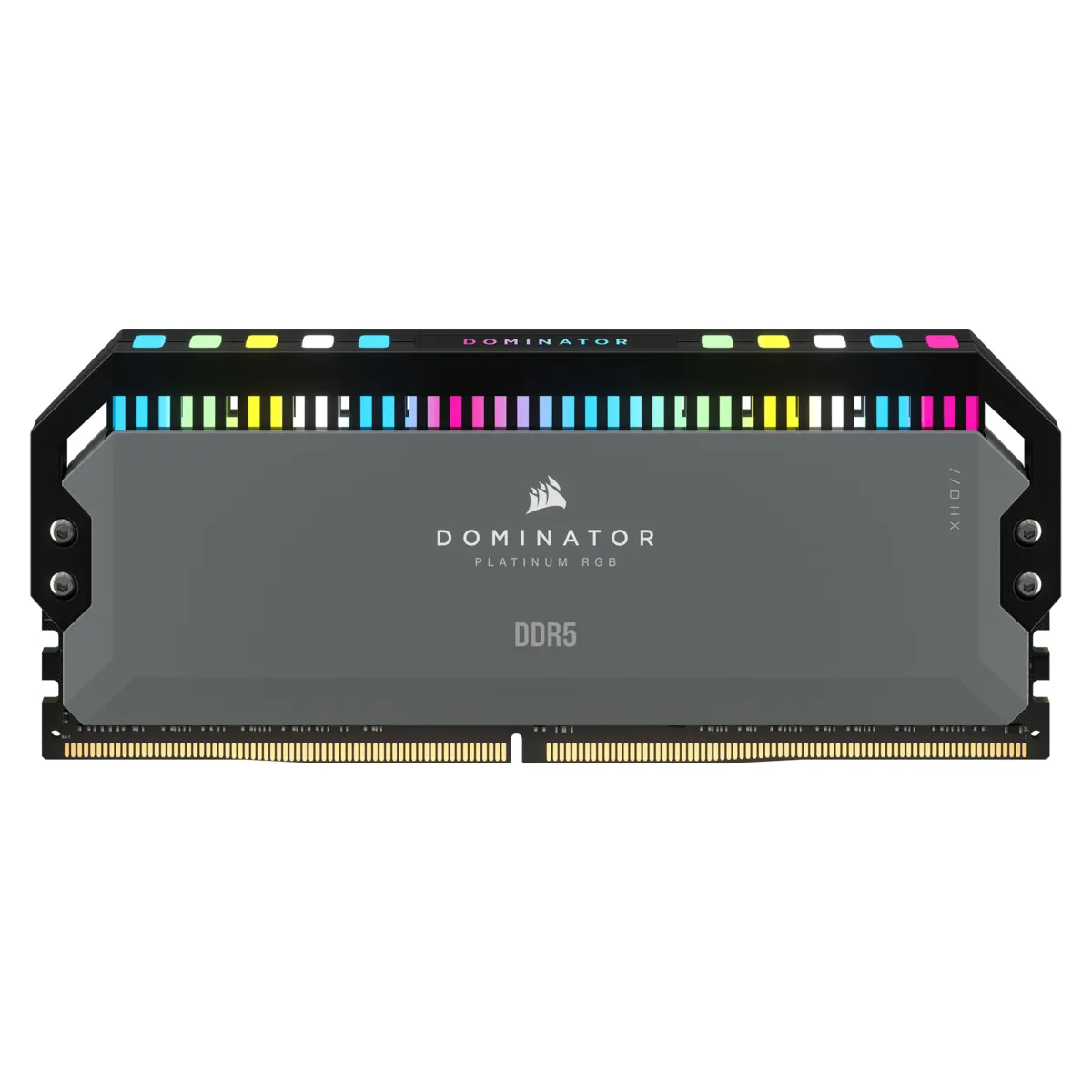 Corsair DOMINATOR PLATINUM RGB 64 Gt (4 x 16 Gt) DDR5 5600 MHz, CL36 -muisti, harmaa (EXPO/XMP)