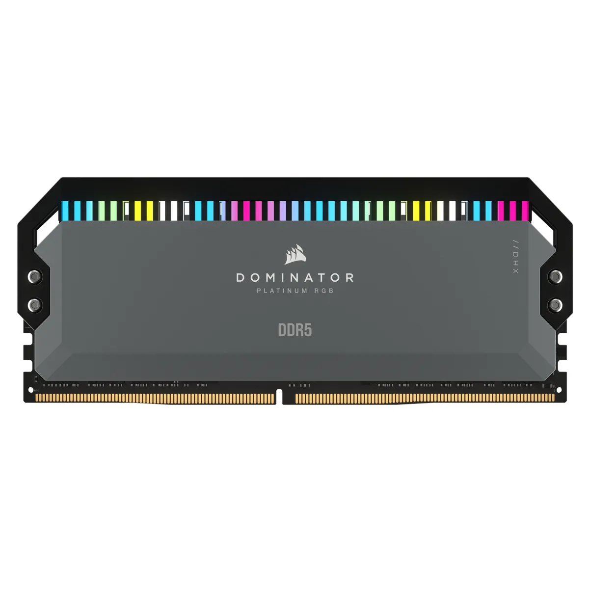 Corsair DOMINATOR PLATINUM RGB 64 Gt (4 x 16 Gt) DDR5 5600 MHz, CL36 -muisti, harmaa (EXPO/XMP)
