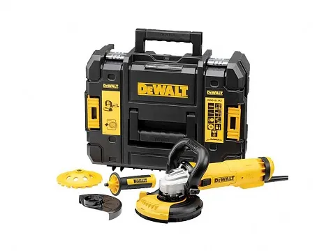 DEWALT DWE4257KT-QS 125 mm 1500 W Variable-Speed Concrete Angle Grinder Kit