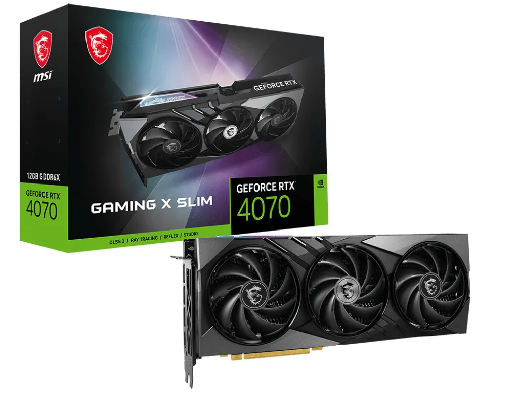 MSI GeForce RTX 4070 GAMING X SLIM 12G - graphics card MSI GeForce RTX 4070 GAMING X SLIM 12G - graphics card