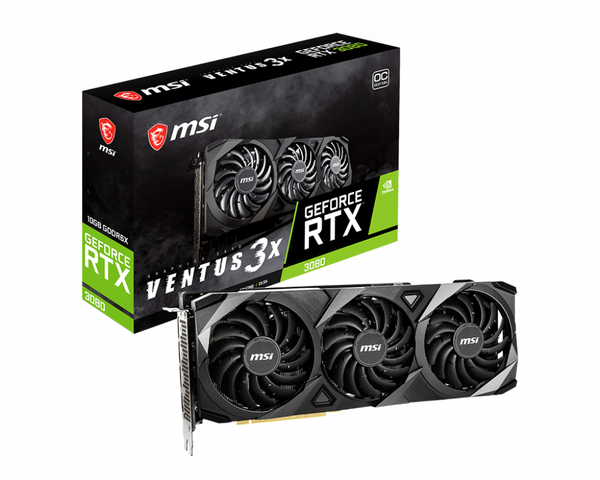 MSI GeForce RTX 3080 Ventus 3X OC 10 GB -n&auml;yt&ouml;nohjain