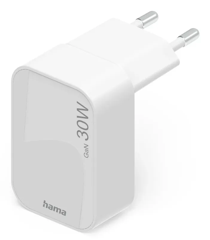 HAMA Fast Folding Mini Charger 1xUSB-C GaN PD 30W White HAMA Fast Folding Mini Charger 1xUSB-C GaN PD 30W White