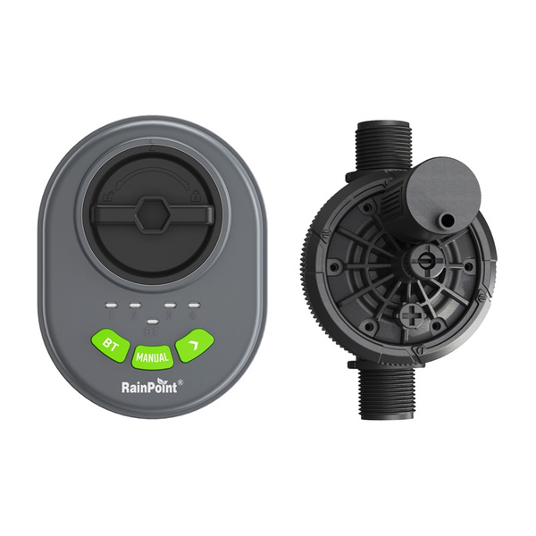RAINPOINT HIC406B 4-zons Bluetooth-bevattningsstyrenhet, gr&aring;/vit