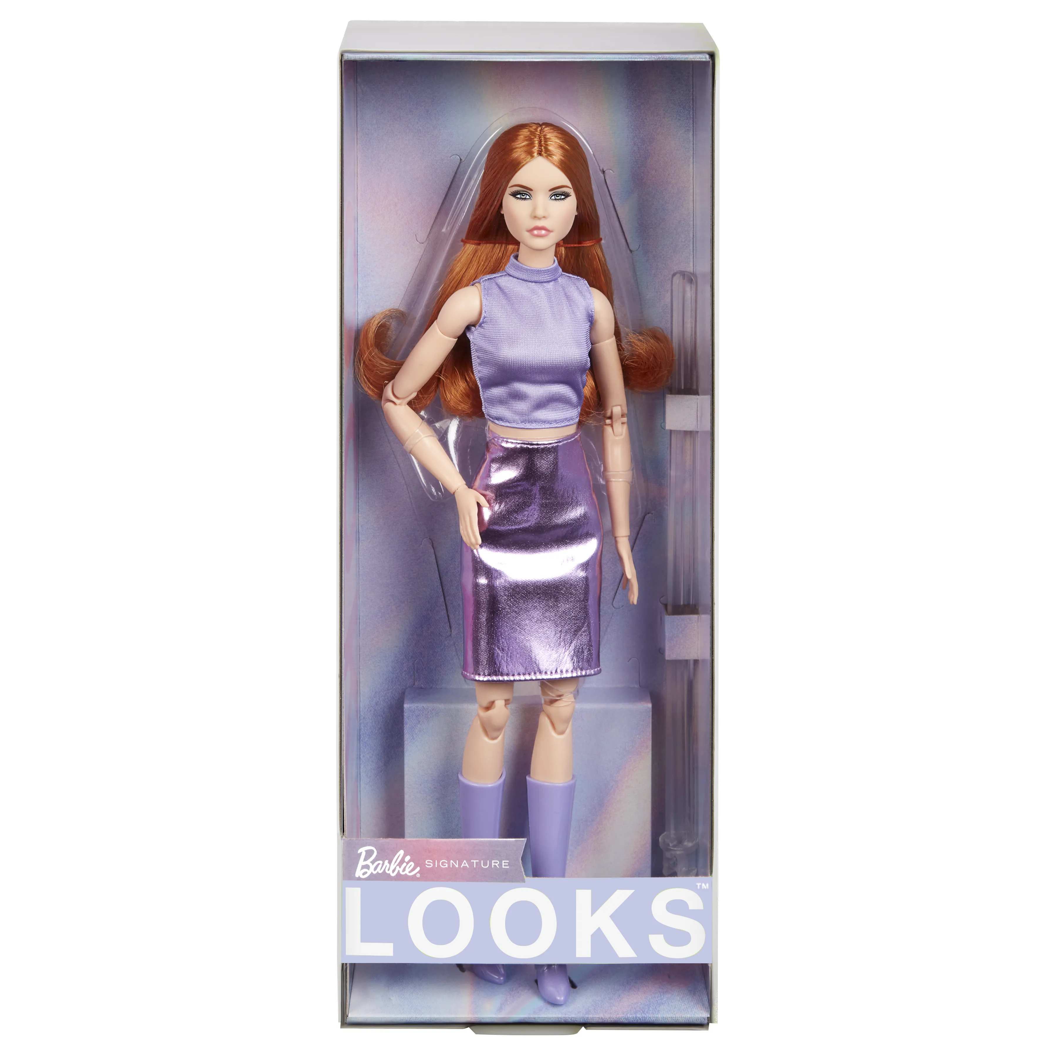 Mattel Barbie Signature Looks 20 - Red Head, Blue Skirt Outfit