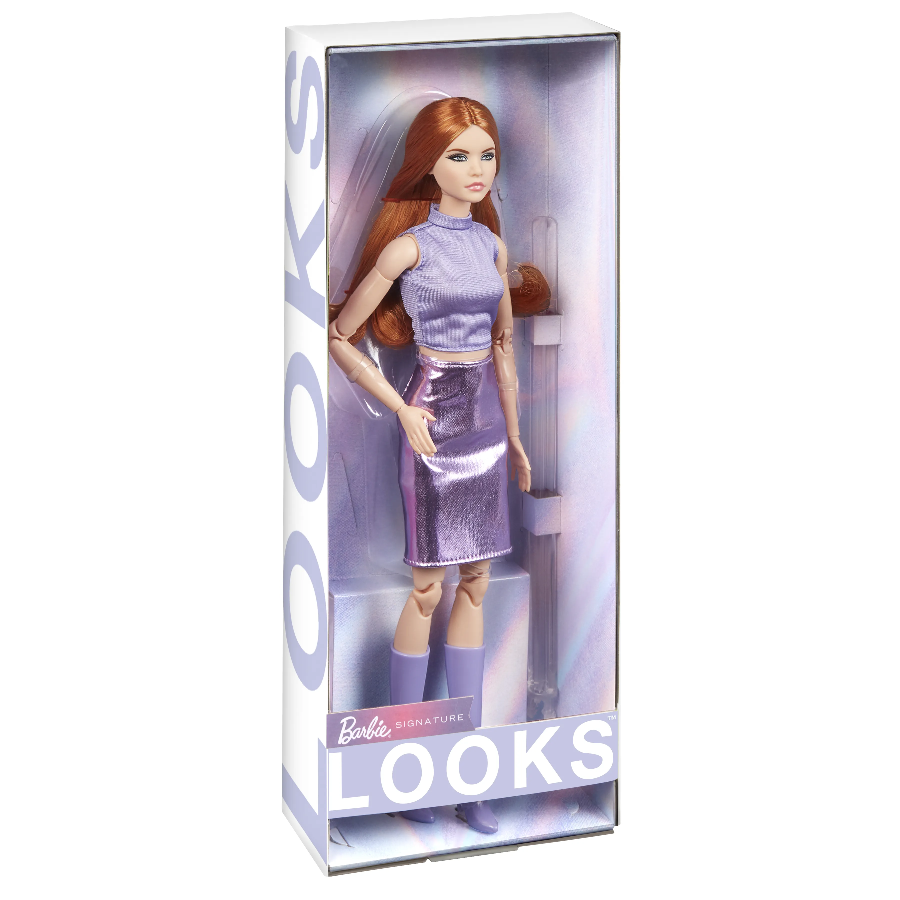 Mattel Barbie Signature Looks 20 - Red Head, Blue Skirt Outfit