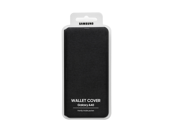 SAMSUNG WALLET COVER (GALAXY A40 BLACK)