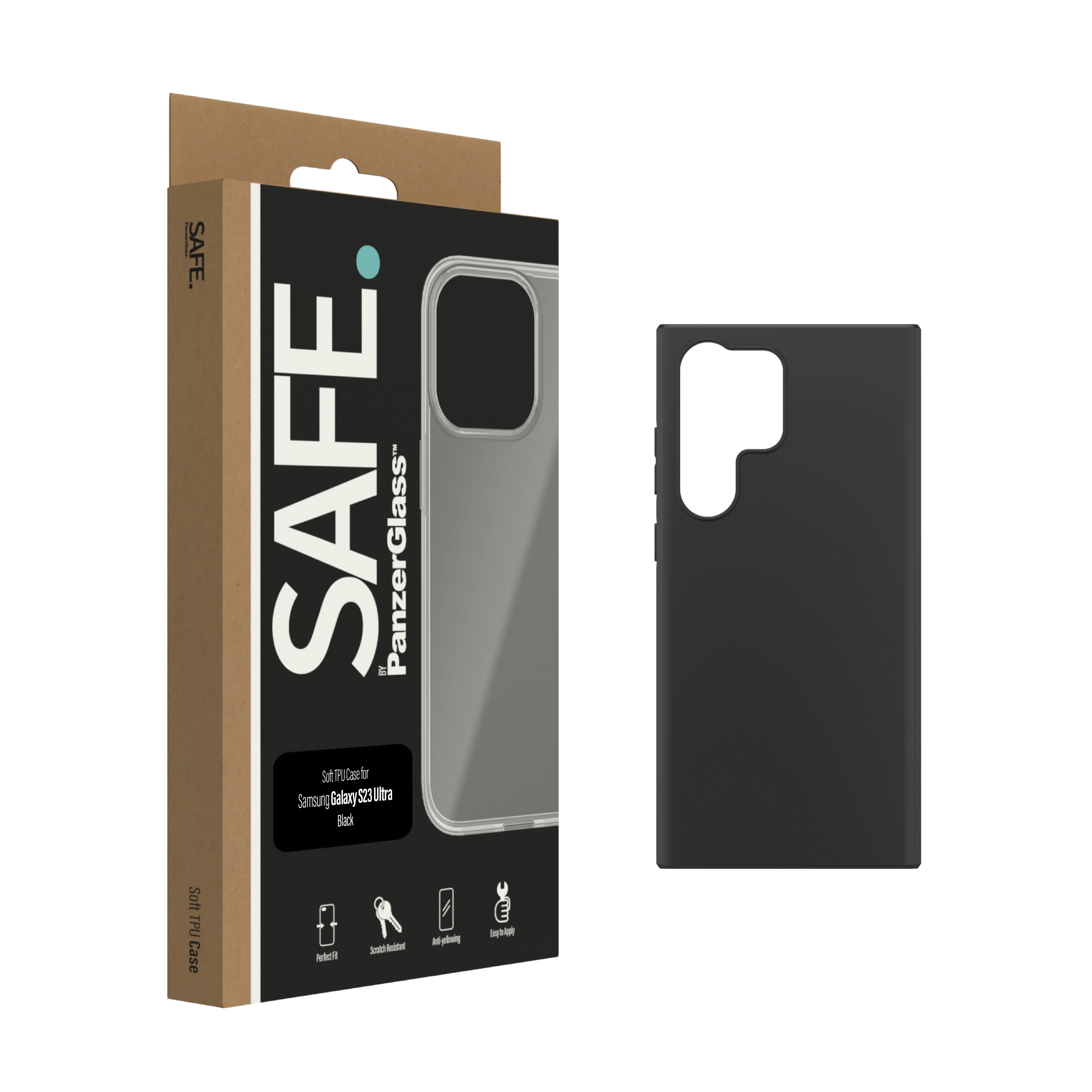 SAFE. by PanzerGlass Galaxy S23 Ultra skal, Svart