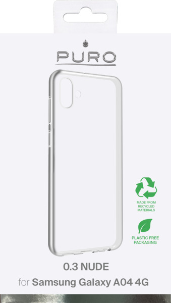 (L&ouml;yt&ouml;nurkka) Puro 0.3 Nude for Samsung Galaxy A04, transparent
