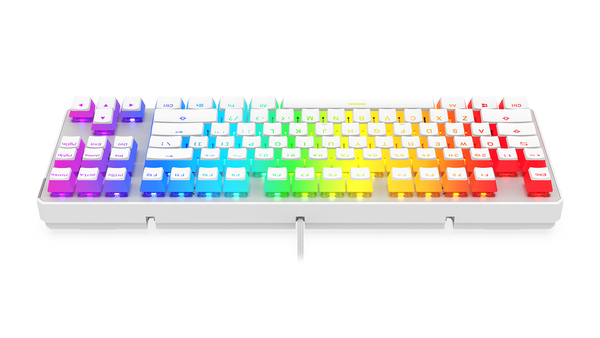 SilentiumPC Gear GK630K Tournament Kailh Blue RGB Onyx White Puddin - gaming keyboard