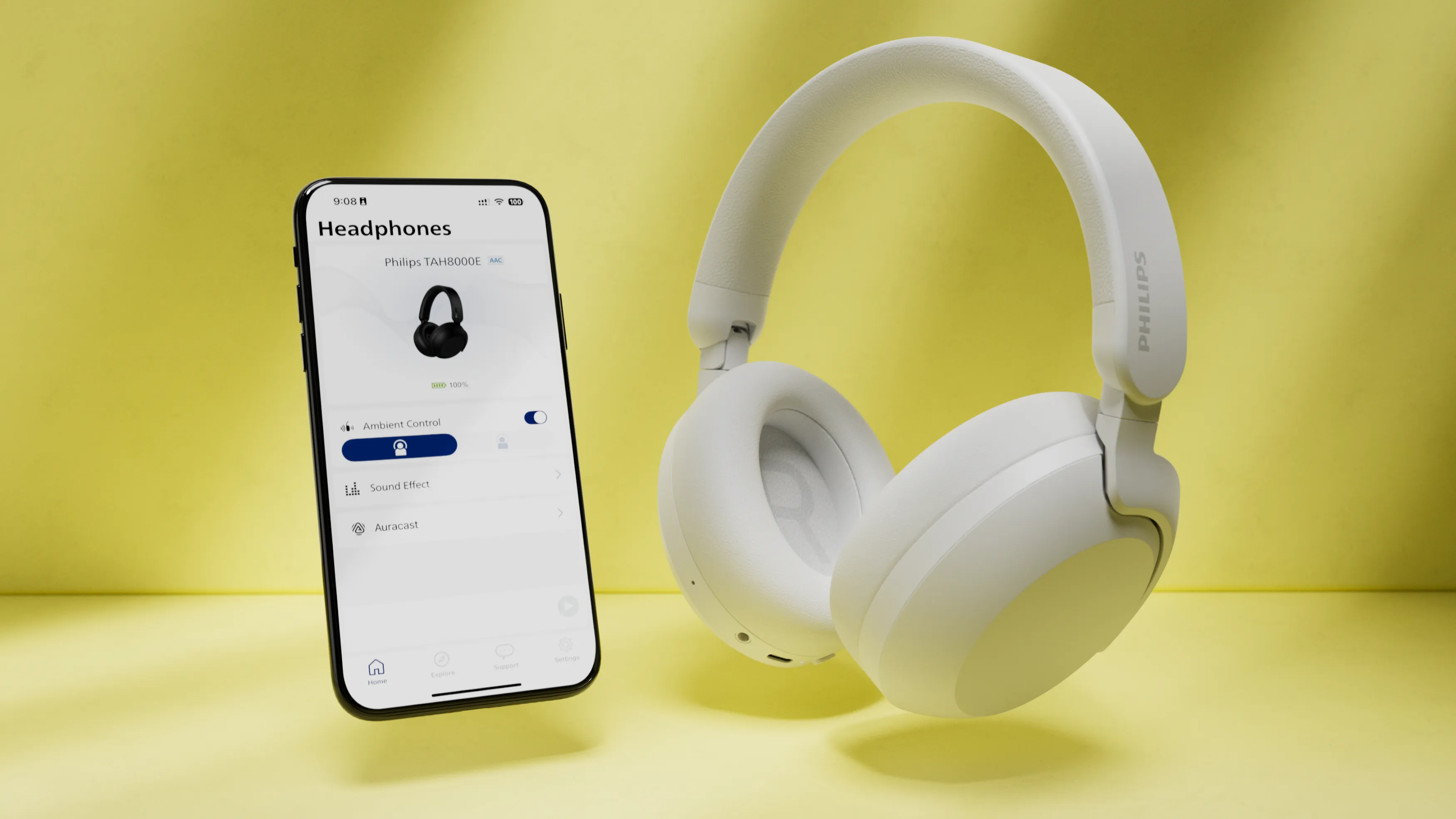 Philips TAH8000EWT/00 Wireless Over-ear Headphones, White