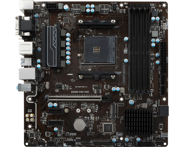 MSI B350M, mATX motherboard
