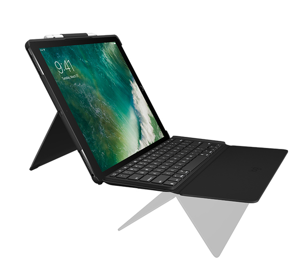 Logitech SLIM COMBO with detachable keyboard + Smart Connector f. iPad Pro 32,8cm/12.9 inch (1. + 2. generation) BLACK (PAN) NORDIC