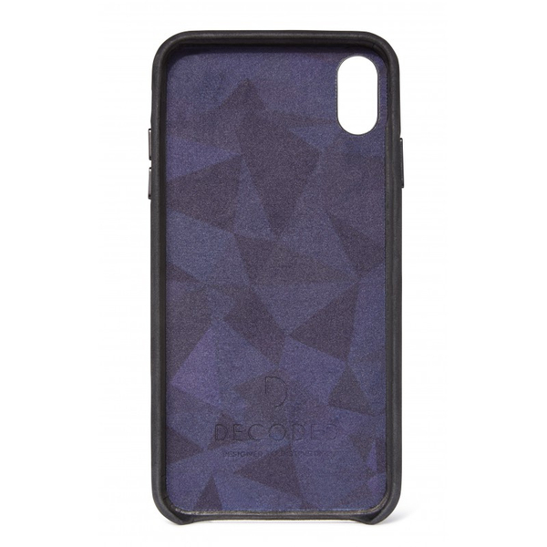 Decoded - Leather Back Cover for iPhone Xs Max Black