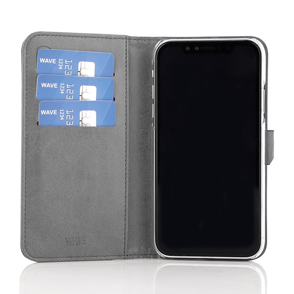 Wave Carbon Book Case, iPhone Xr - case, Black