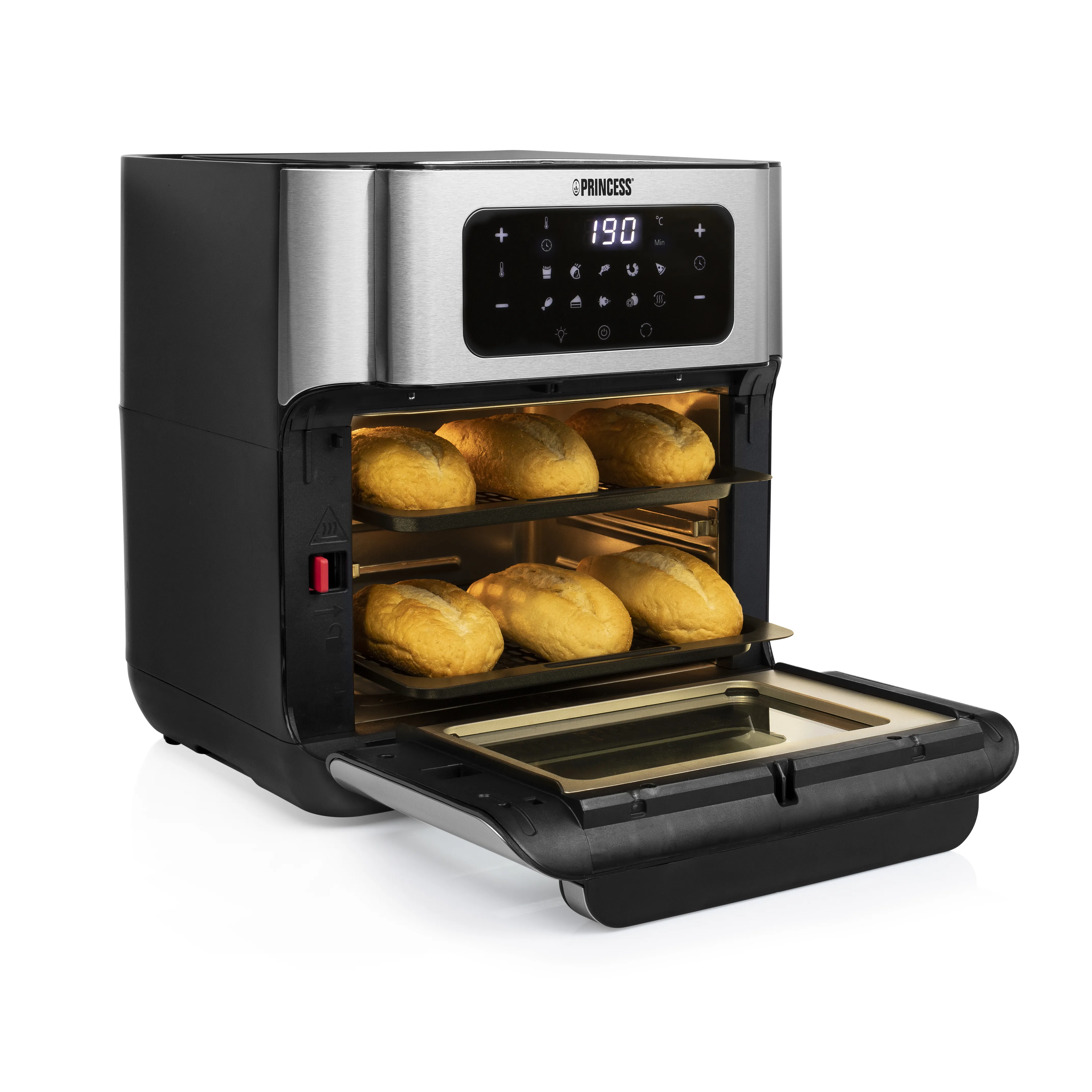 Princess 182065 Oven - airfryer, black/silver, 10l