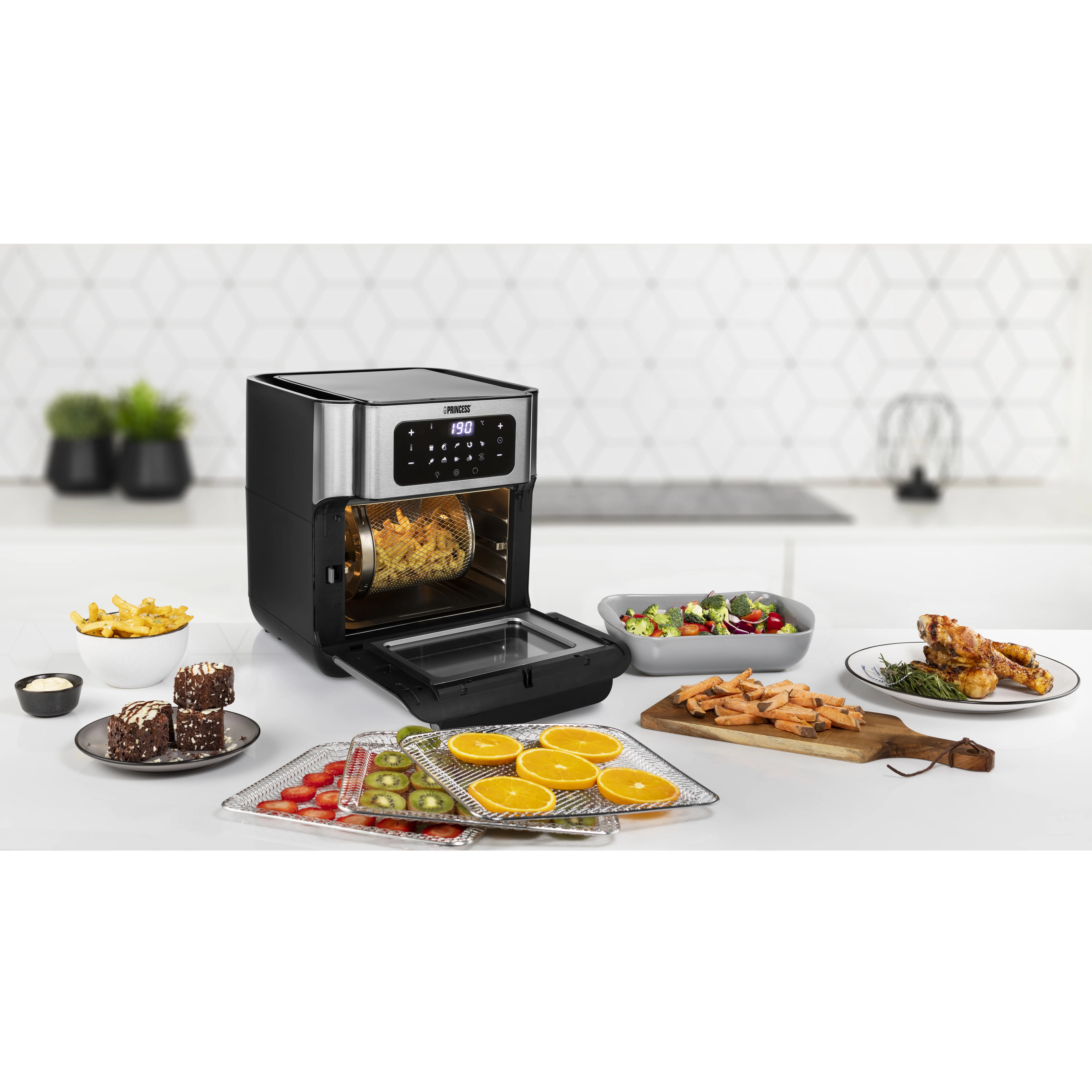 Princess 182065 Oven - airfryer, black/silver, 10l