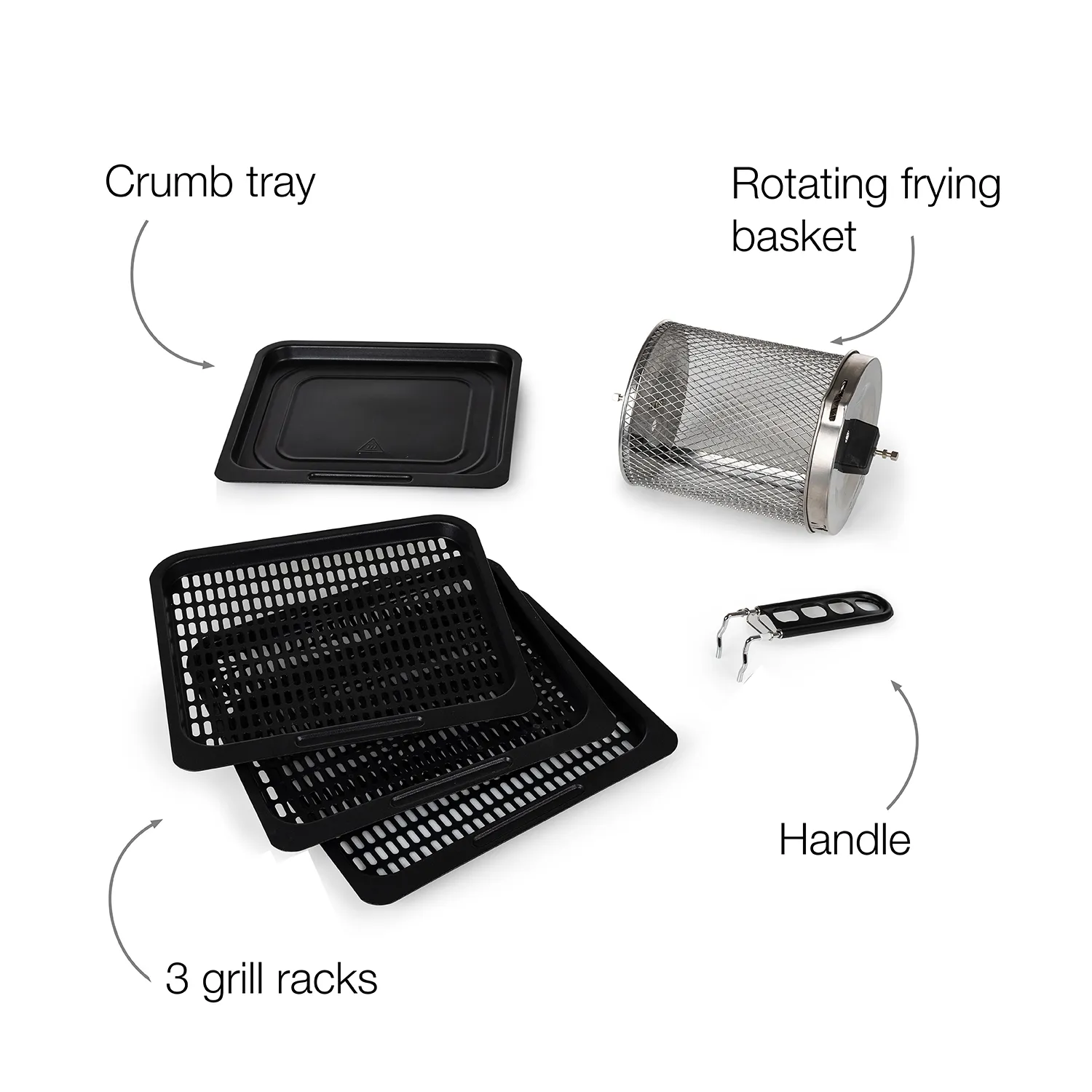 Princess 182065 Oven - airfryer, black/silver, 10l
