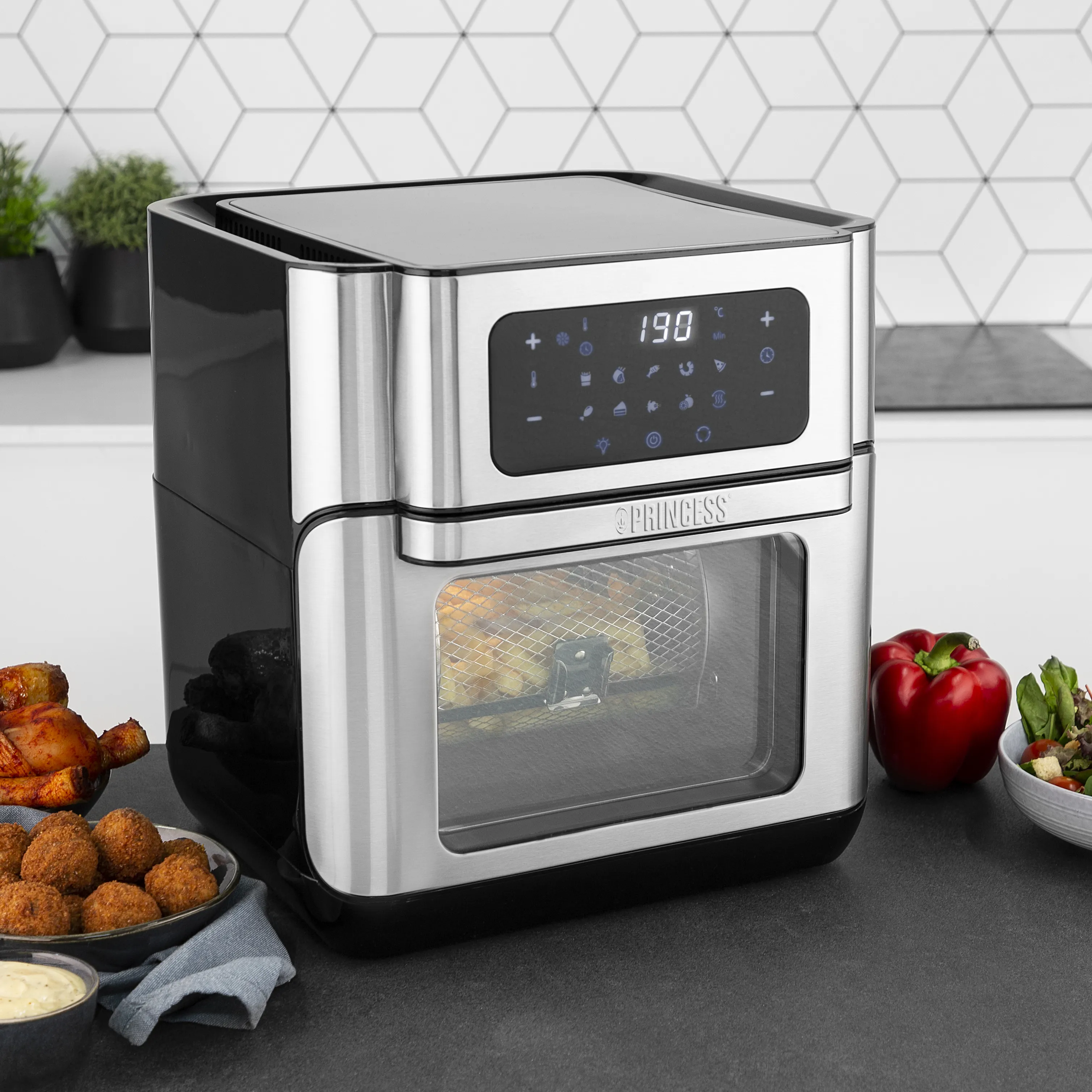 Princess 182065 Oven - airfryer, black/silver, 10l