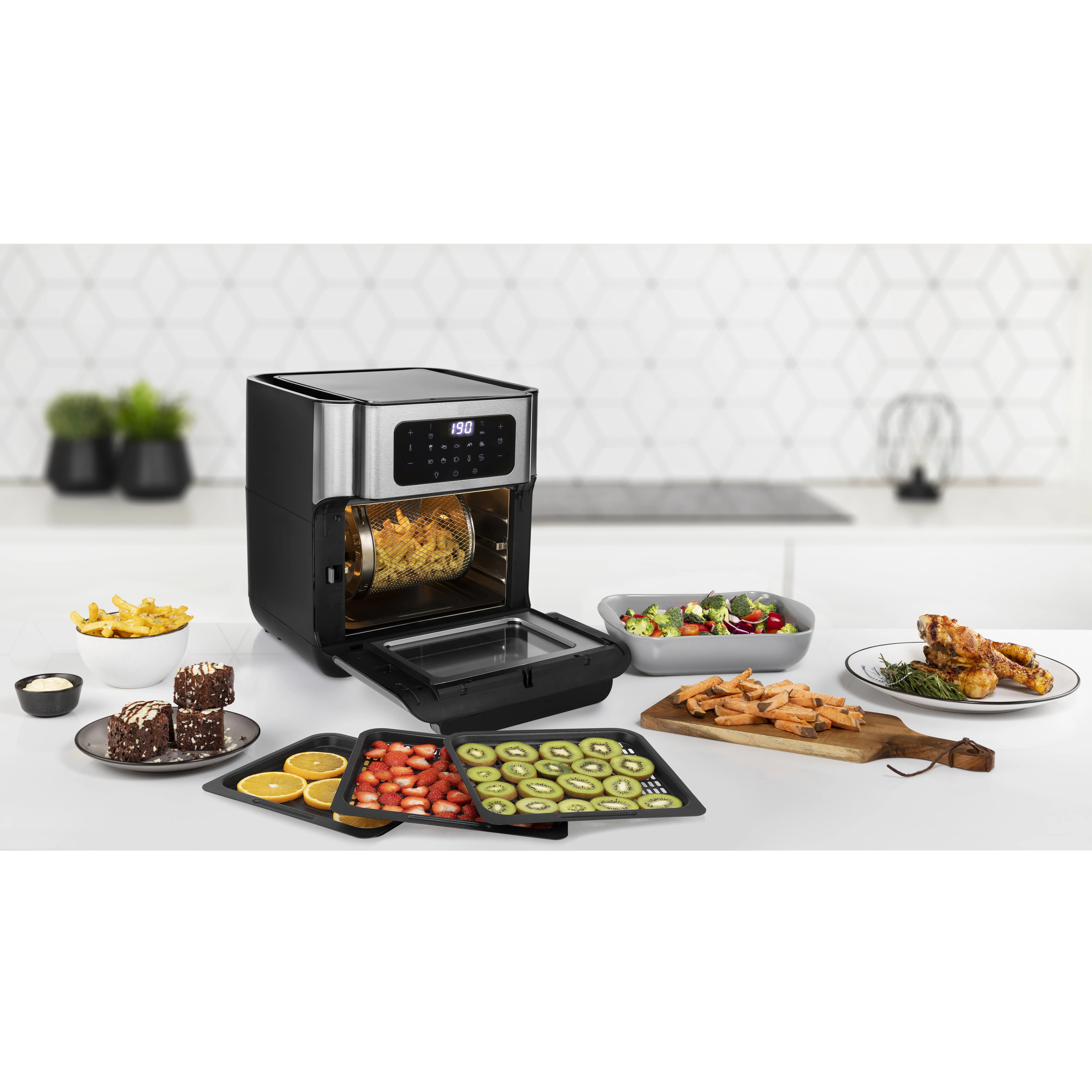 Princess 182065 Oven - airfryer, black/silver, 10l