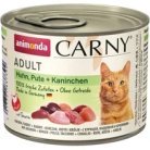 Animonda Carny Adult Chicken, Turkey & Rabbit, V&aring;tfoder f&ouml;r katt, Spannm&aring;lsfritt, 200 g